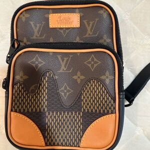 LOUIS VUITTON x Nigo Giant Damier Ebene Amazone Sling Bag